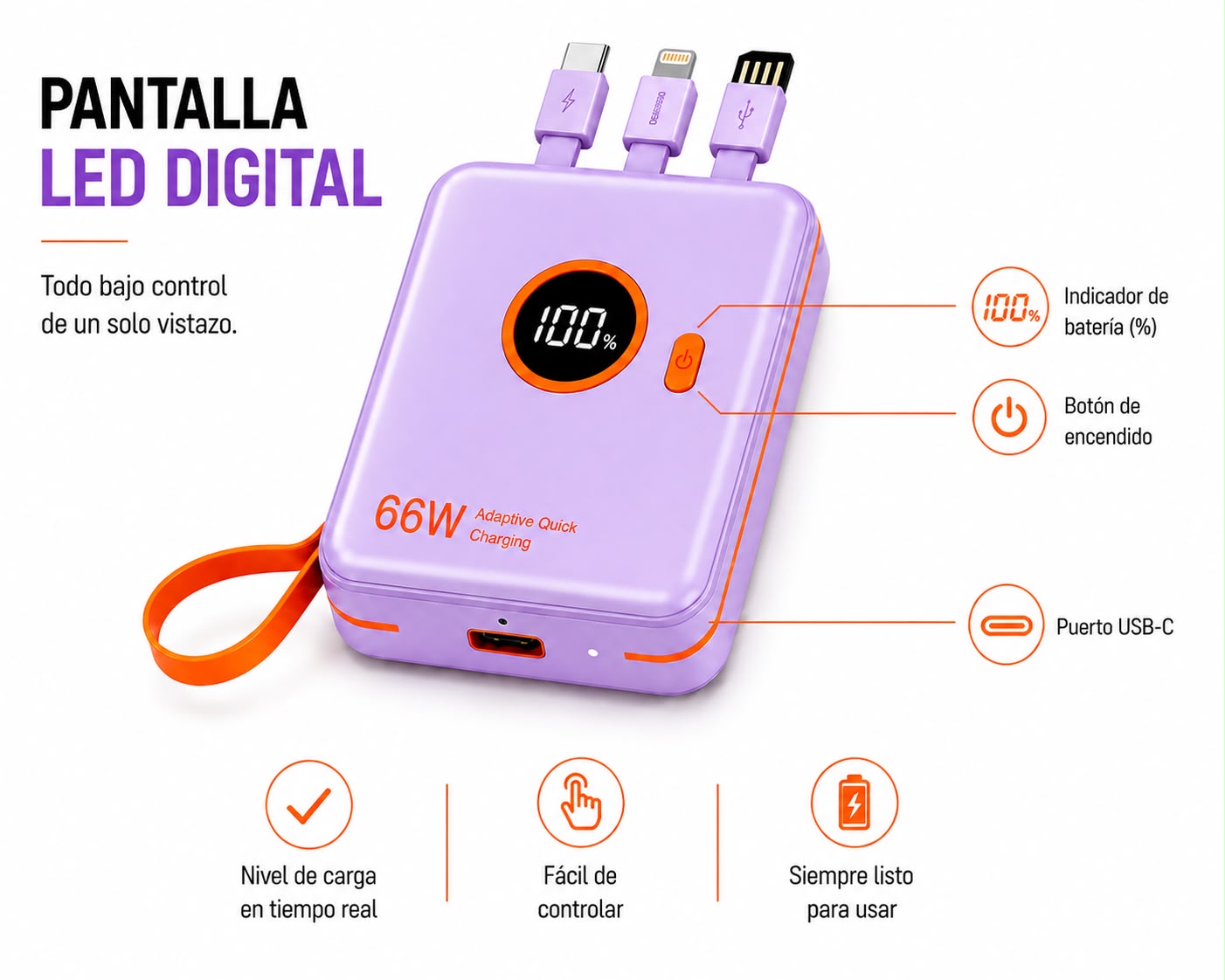 Cargador Portátil 20.000 mAh