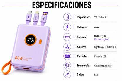 Cargador Portátil 20.000 mAh