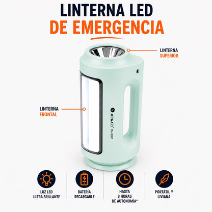 Linterna LED Recargable Portátil (verde menta)