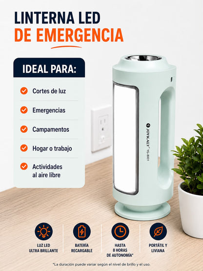 Linterna LED Recargable Portátil (verde menta)