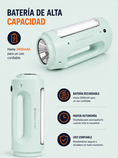 Linterna LED Recargable Portátil (verde menta)