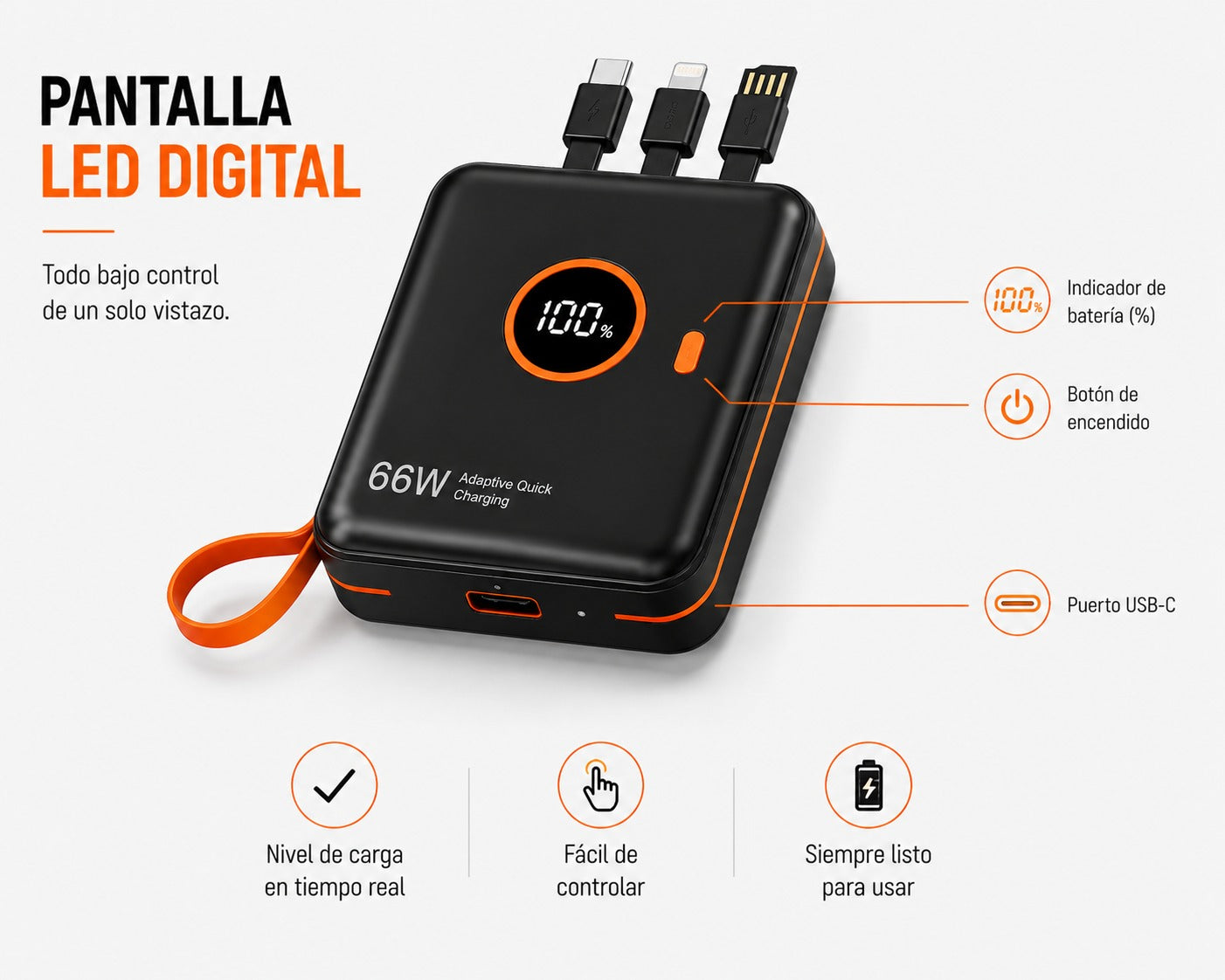 Cargador Portátil 20.000 mAh