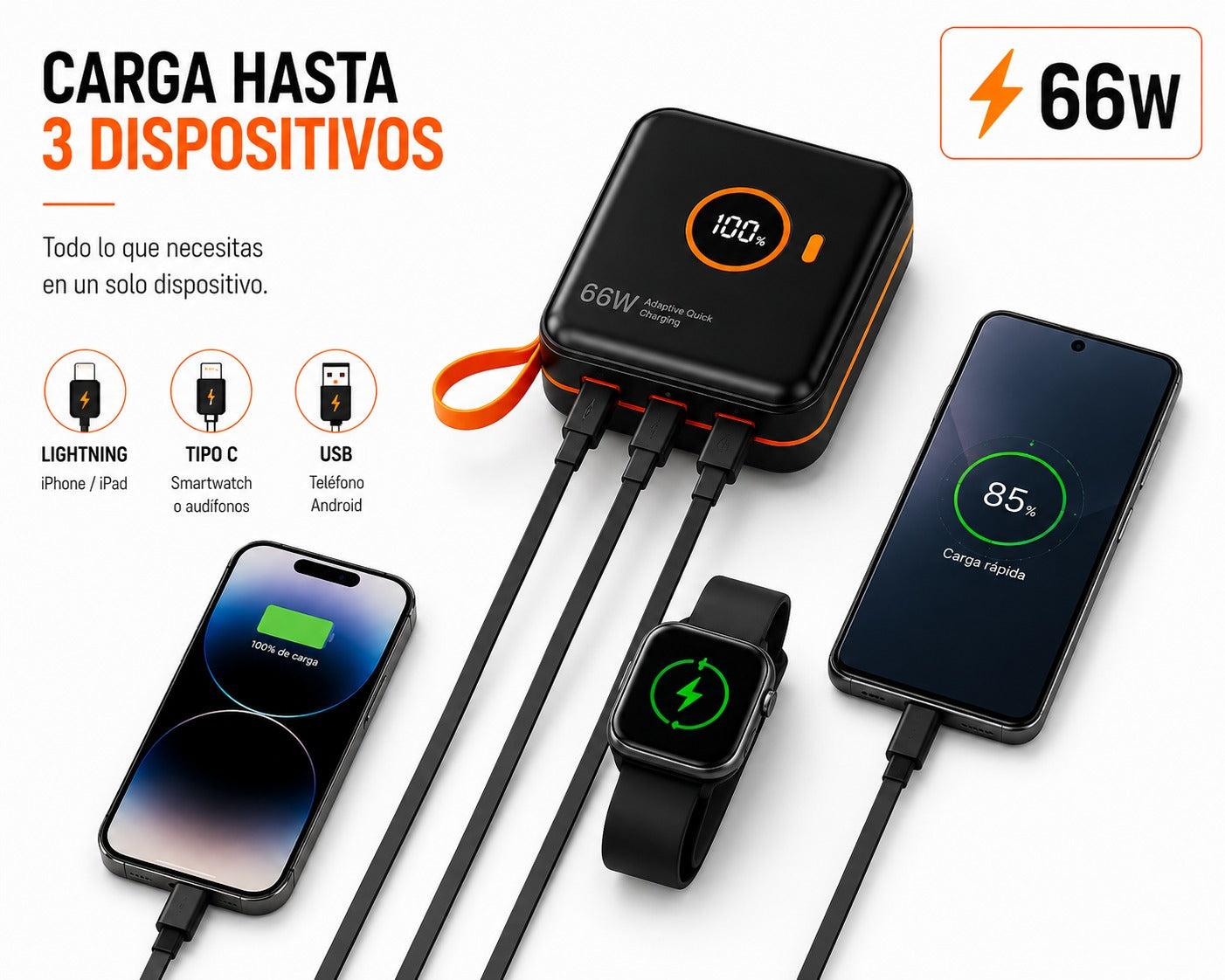 Cargador Portátil 20.000 mAh