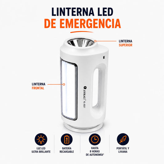 Linterna LED Recargable Portátil (blanca)
