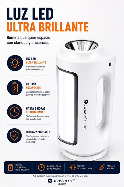 Linterna LED Recargable Portátil (blanca)